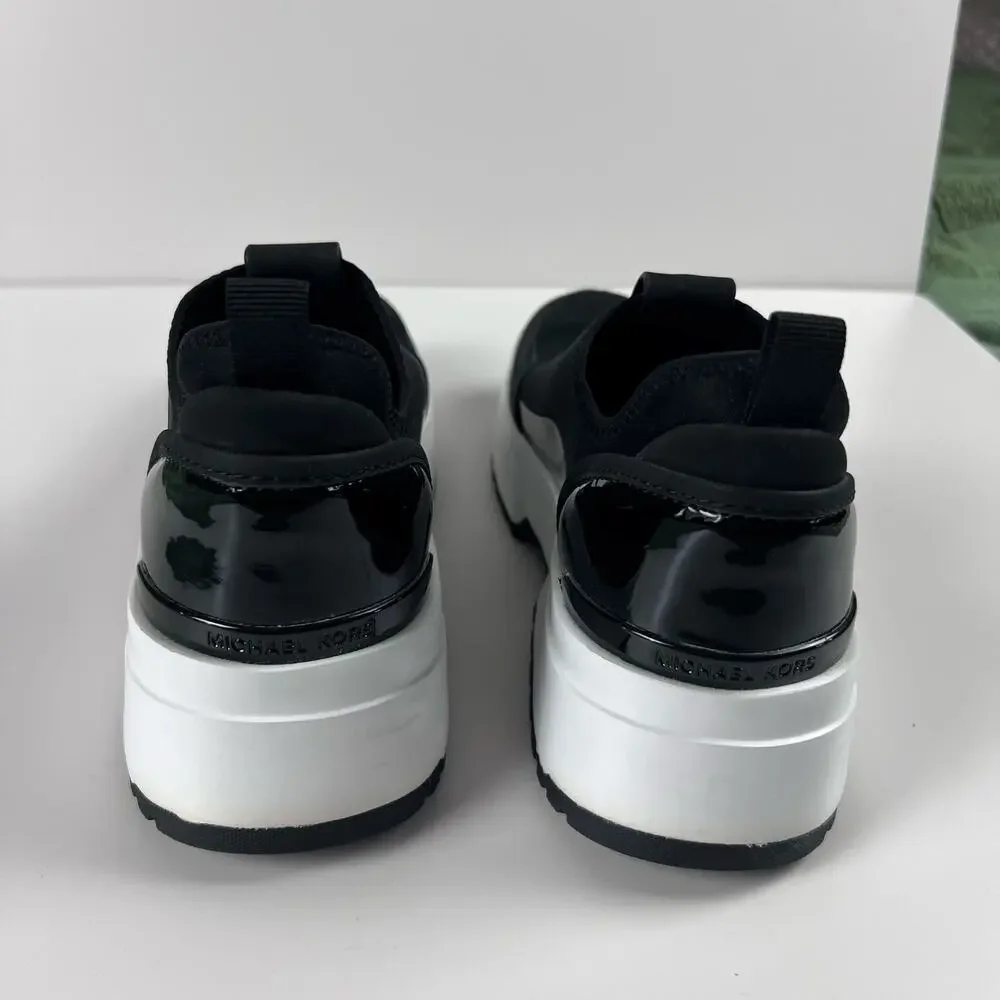 Michael Kors Muse Scuba Slip-On Trainer Sneakers Black White 8.5 - Picture 4 of 12